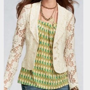 Cabi lace cream blazer